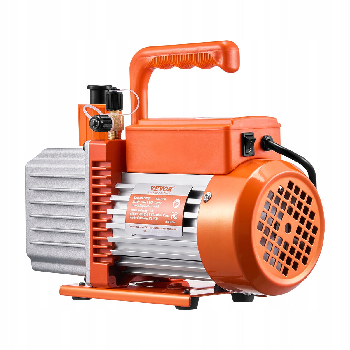 VEVOR TWO-STAGE VACUUM PUMP 6 CFM 370W FOR HVAC R134A R22 R410A
