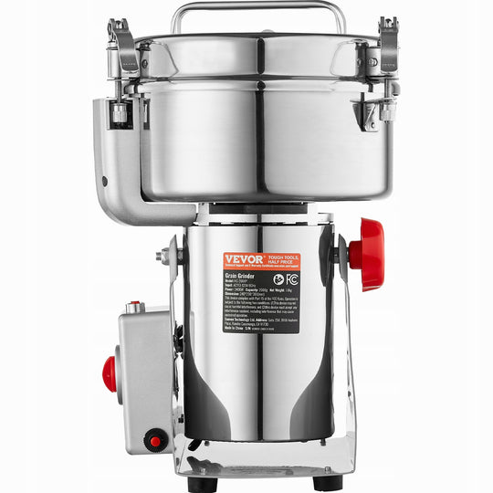 VEVOR ELECTRIC GRAIN GRINDER 3400W 2KG HIGH-SPEED STAINLESS STEEL