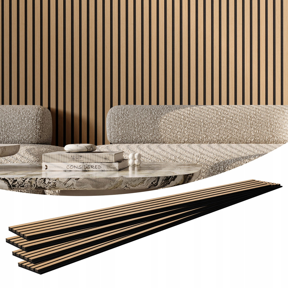 VEVOR PROFESSIONAL ACOUSTIC PANELS 2400X200MM MDF WALL PANELS