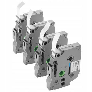 VEVOR Label Tape 4 pcs 12mm Black-on-White Compatible with Brother