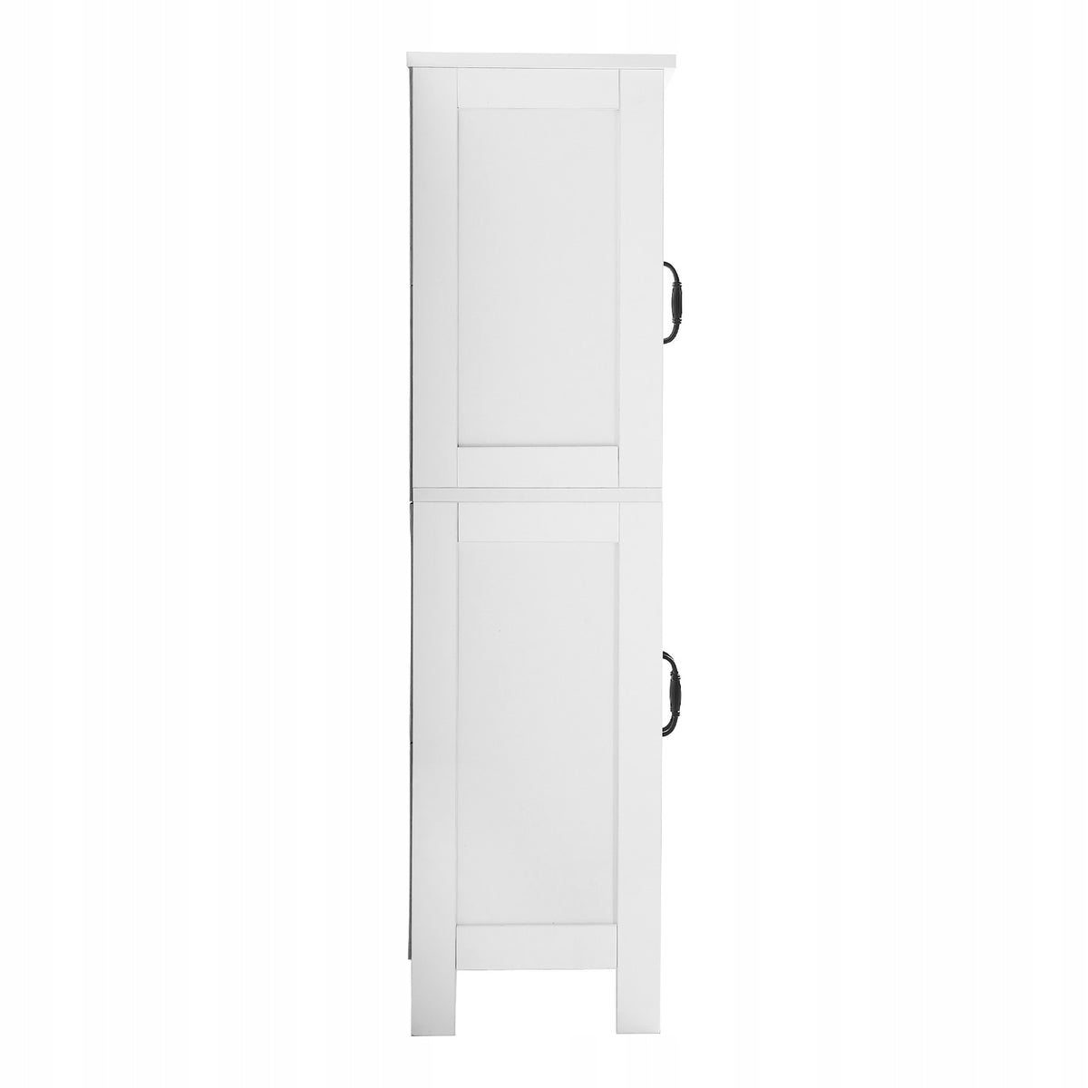 VEVOR WOODEN BATHROOM CABINET 4 SHELVES 4 DOORS WHITE ADJUSTABLE PREMIUM