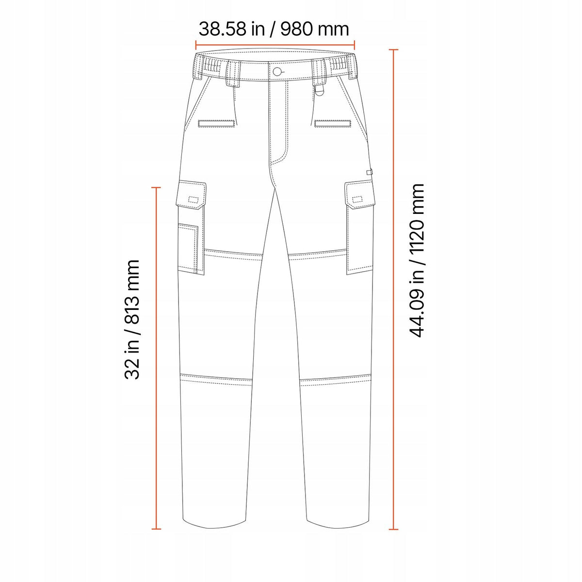 VEVOR PROFESSIONAL FLAME-RETARDANT COTTON CARGO WORK PANTS M