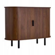 VEVOR KITCHEN CABINET WITH 2 SLIDING DOORS WALNUT BLACK STURDY
