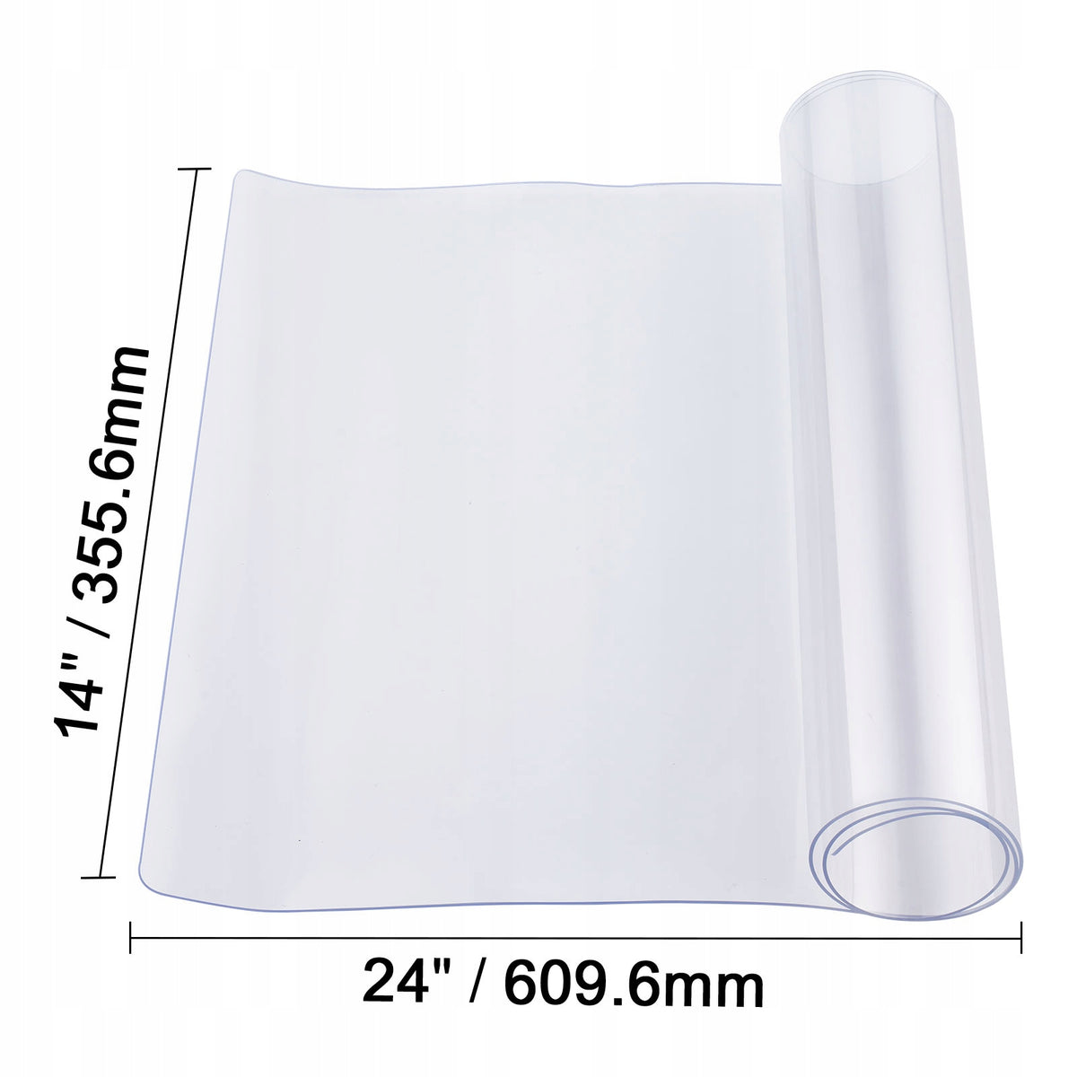 VEVOR PLASTIC TABLE COVER 14X24 INCHES CLEAR THICKNESS 1.5 MM STURDY