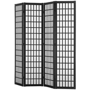 VEVOR 4-PANEL JAPANESE FOLDING WOODEN ROOM DIVIDER BLACK