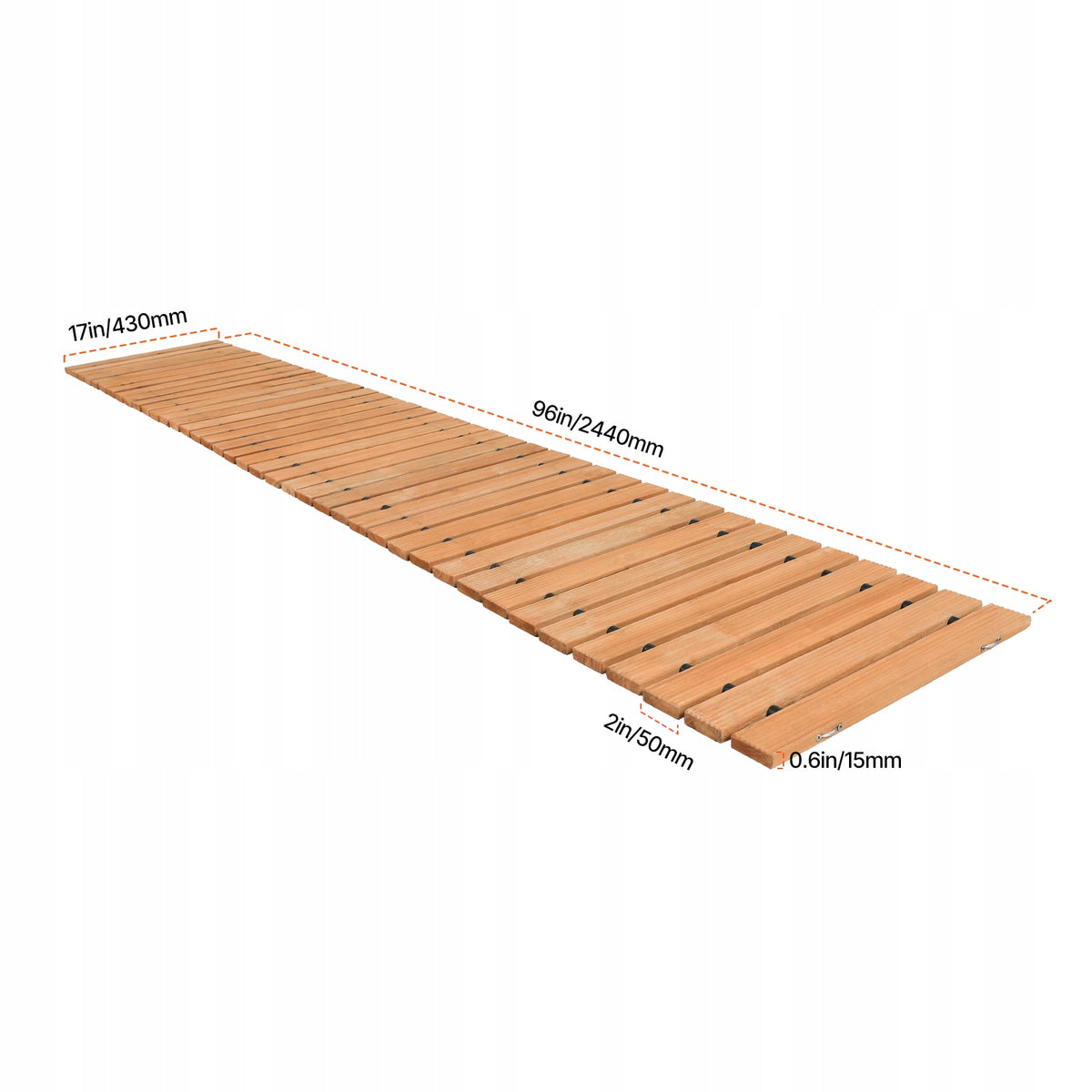 VEVOR HEAVY-DUTY WOODEN ROLL-OUT GARDEN PATH 244X43 CM PREMIUM