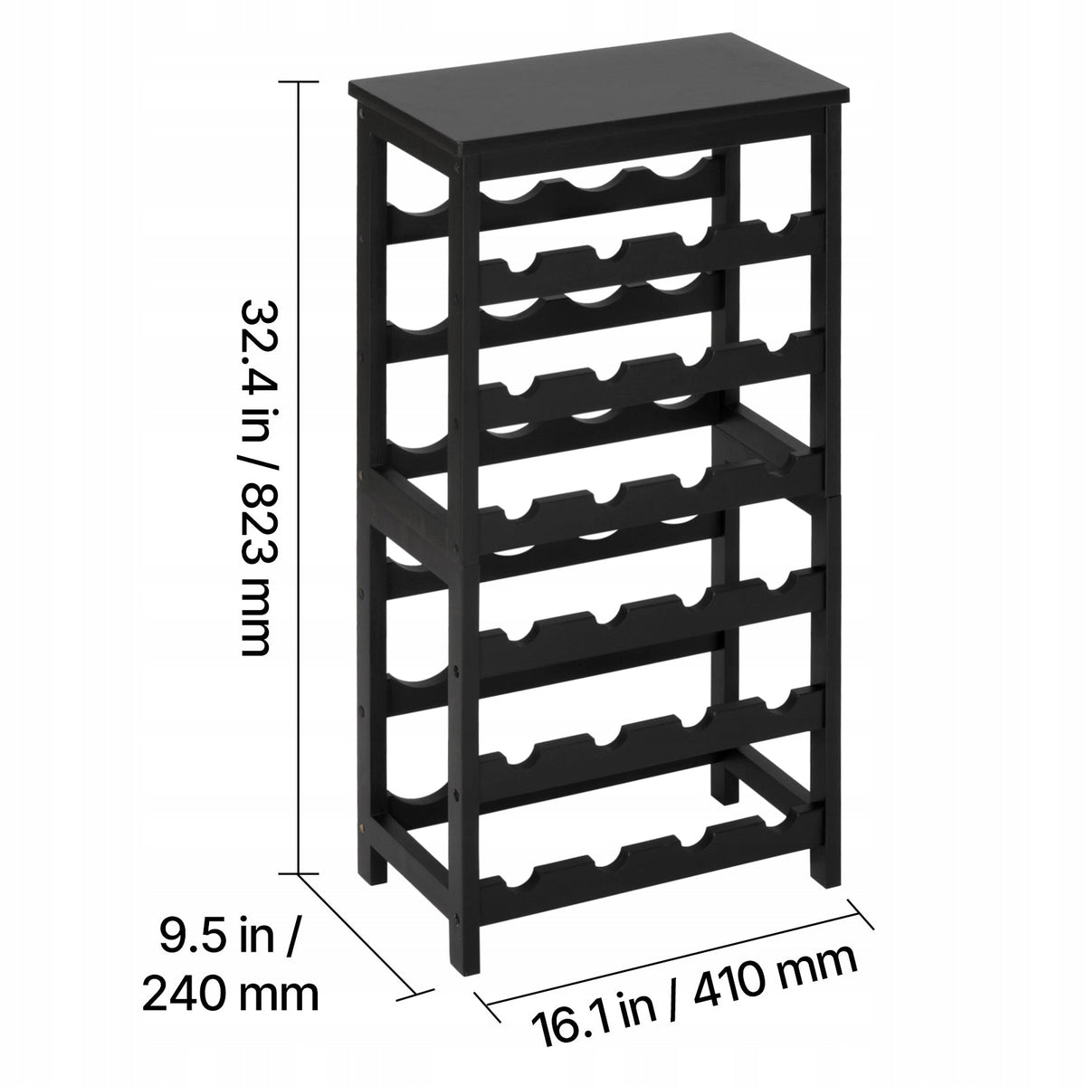 VEVOR 24 BOTTLE 6-TIER FREESTANDING PROFESSIONAL WINE RACK