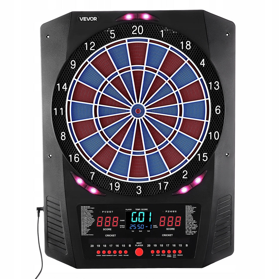 VEVOR ELECTRONIC DARTBOARD 342.9MM 45 GRAMS LED 45 GAMES