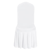 VEVOR CHAIR COVERS 30 PCS WHITE ELASTIC WASHABLE FLAT FRONT