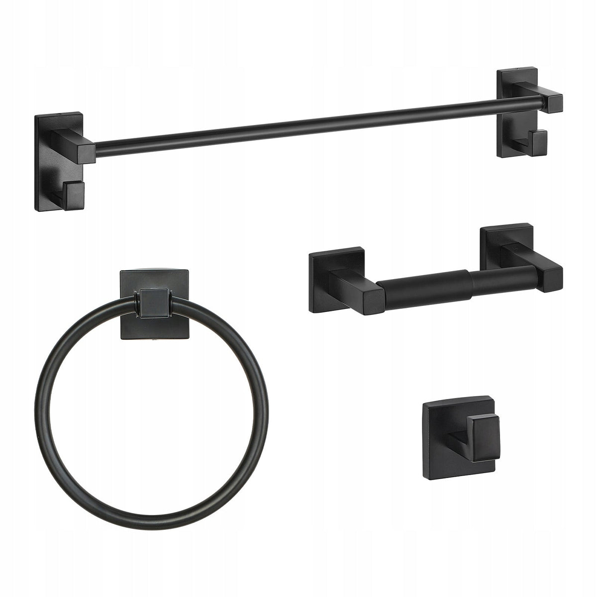 VEVOR BATHROOM ACCESSORY SET SUS201 STAINLESS STEEL 4 PIECES