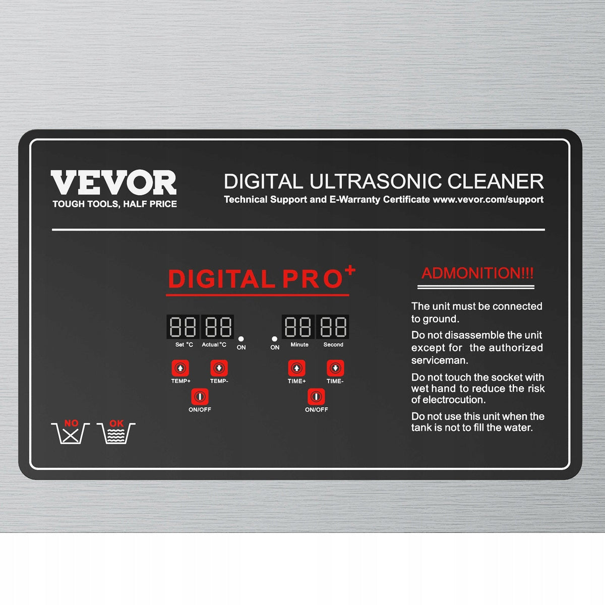 VEVOR 50L PROFESSIONAL ULTRASONIC CLEANER 840W WITH BASKET AND WHEELS