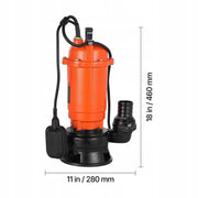 VEVOR SUBMERSIBLE PUMP 1500W 22800L/H CAST IRON FOR DIRTY WATER