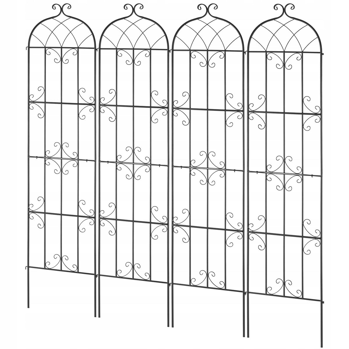 VEVOR CLIMBING PLANT SUPPORT 4 METAL TRELLISES 51X220 CM STURDY