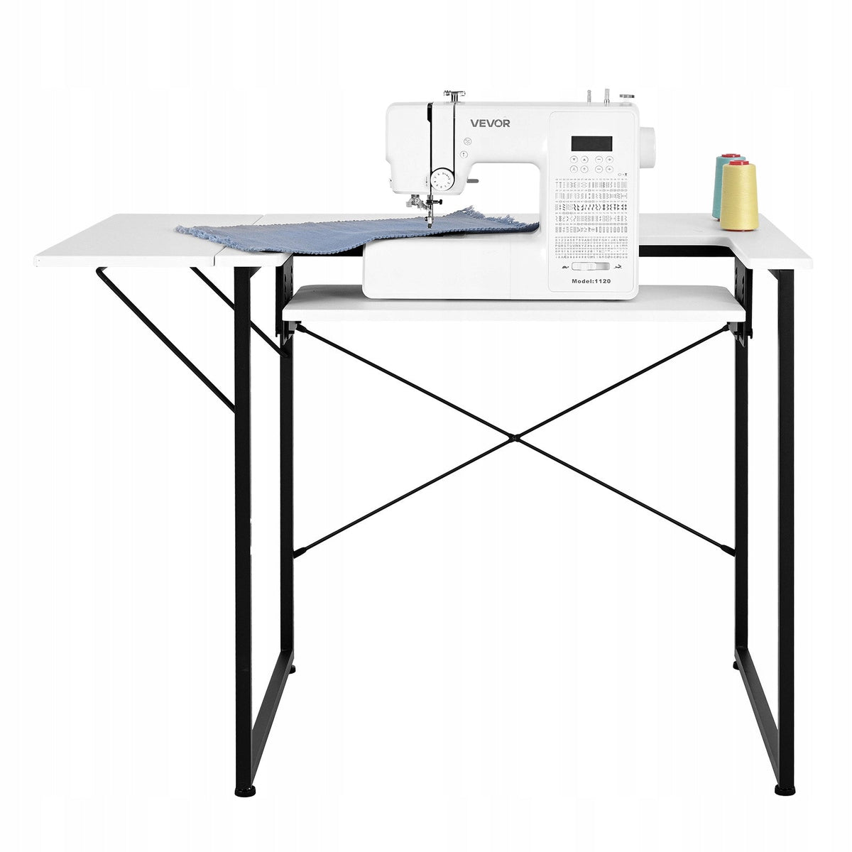 PROFESSIONAL SEWING TABLE VEVOR FOLDING TOP ADJUSTABLE SHELF STRONG