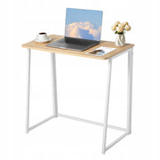 VEVOR SMALL FOLDING DESK 80X48 CM WOODEN TOP STABLE FOLDING DESK