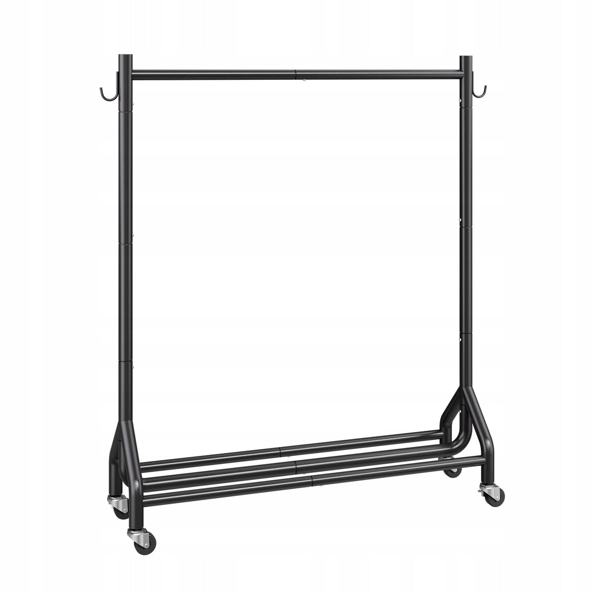 VEVOR PROFESSIONAL ROLLING CLOTHES RACK WITH ROD AND HOOKS 90KG