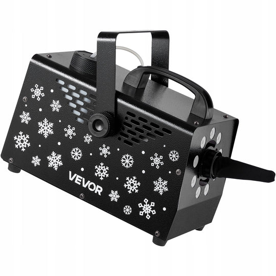 VEVOR PROFESSIONAL SNOW MACHINE 900W WITH REMOTE CONTROL AND LIGHTING