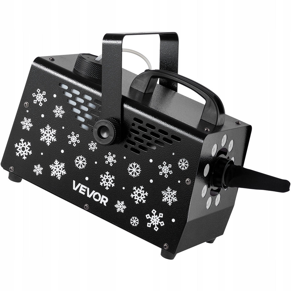 VEVOR PROFESSIONAL SNOW MACHINE 900W WITH REMOTE CONTROL AND LIGHTING