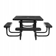 VEVOR SQUARE PICNIC TABLE WITH 4 BENCHES STRONG GARDEN SET