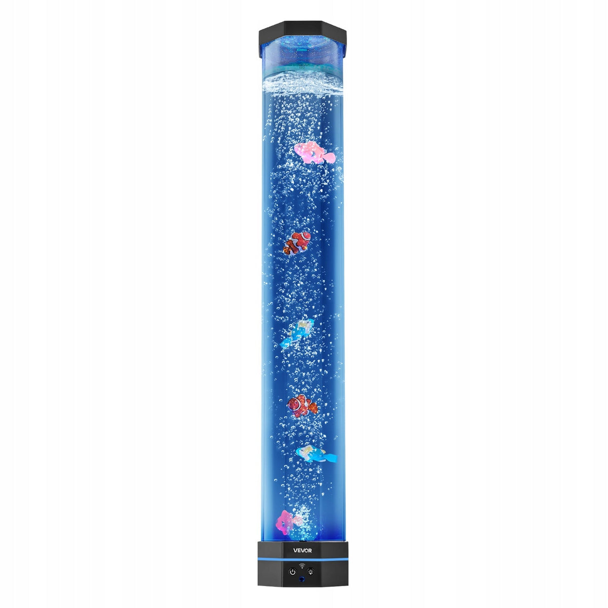 VEVOR 80CM BUBBLE LAMP WITH 6 FLOATING FISH 16 COLORS REMOTE