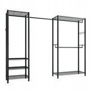VEVOR CLOTHES RACK 4 RODS 6 SHELVES 363 KG CAPACITY STRONG STEEL