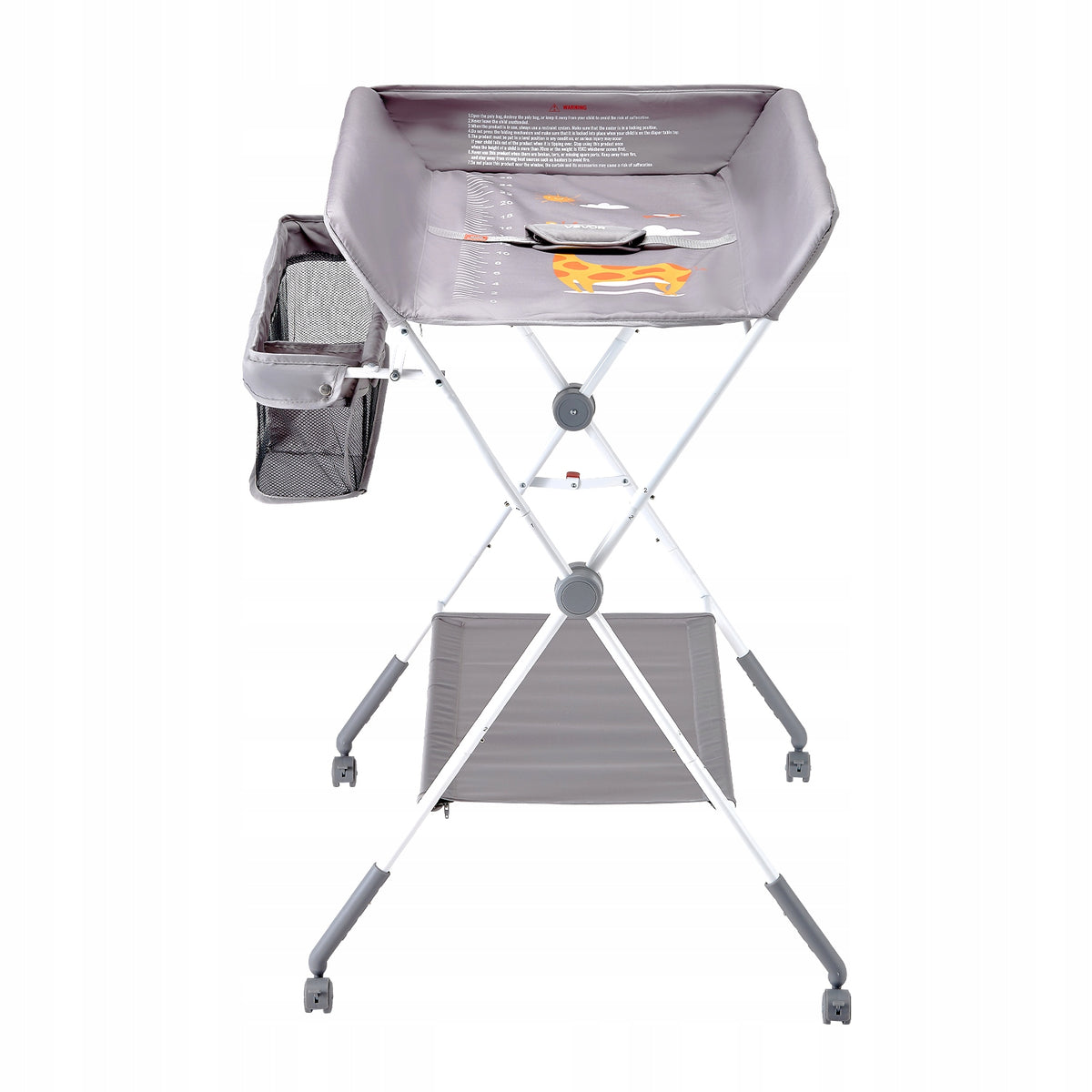 VEVOR FOLDABLE CHANGING TABLE WITH HEIGHT ADJUSTMENT AND 2 DRAWERS, STURDY