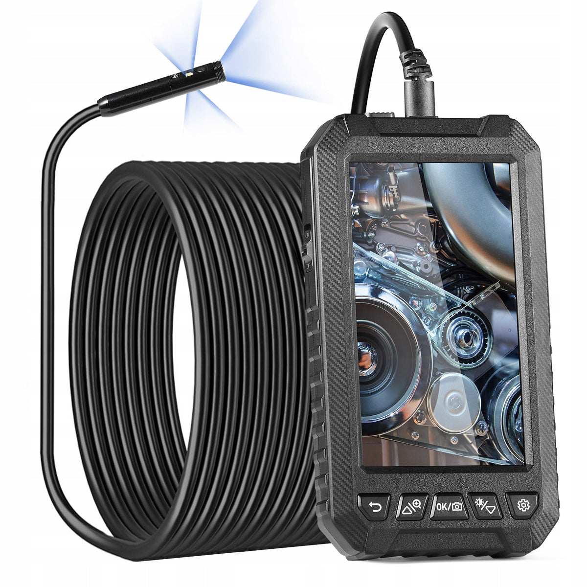 VEVOR 15M PROFESSIONAL ENDOSCOPE CAMERA TRIPLE LENS 5 IPS LED IP67