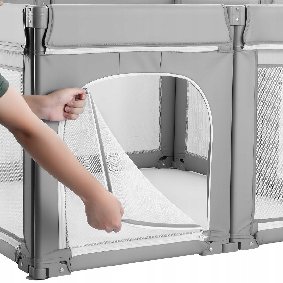 VEVOR 120X120 CM BABY PLAYPEN WITH ZIPPER DOOR STURDY