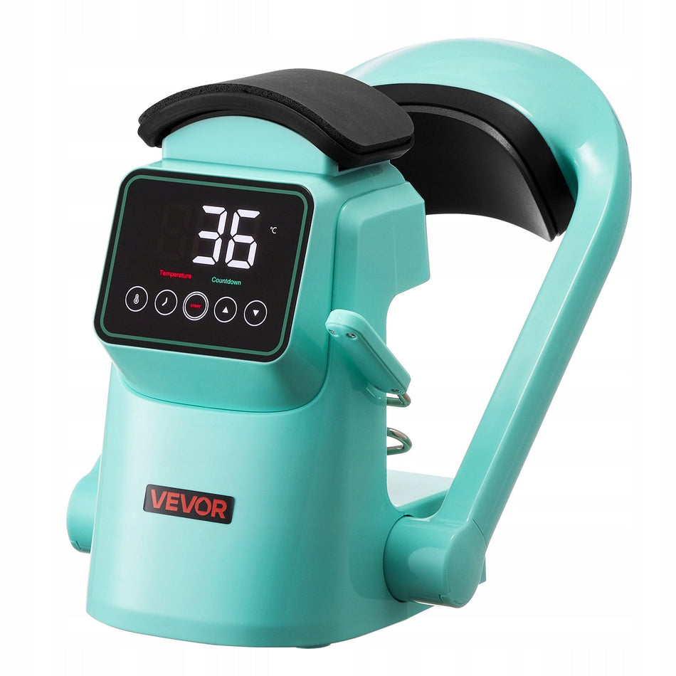 VEVOR AUTOMATIC CAP HEAT PRESS WITH 2 REPLACEABLE PLATENS 350W GREEN