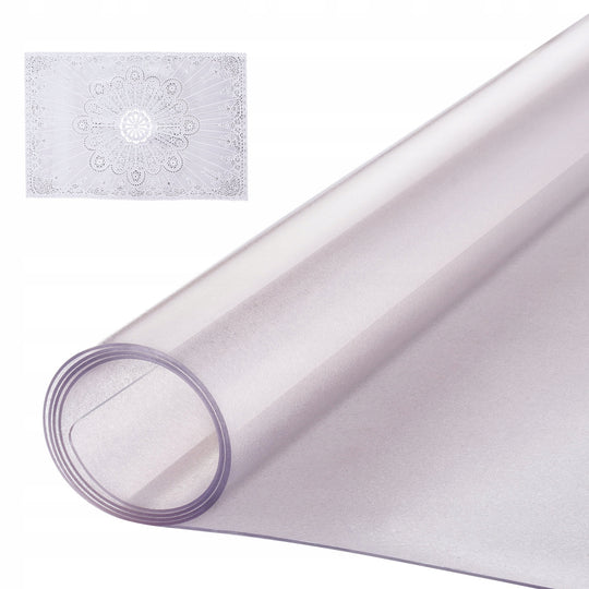 VEVOR PLASTIC TABLECLOTH 36X60 INCHES FROSTED PVC TABLE PROTECTOR 1.5MM