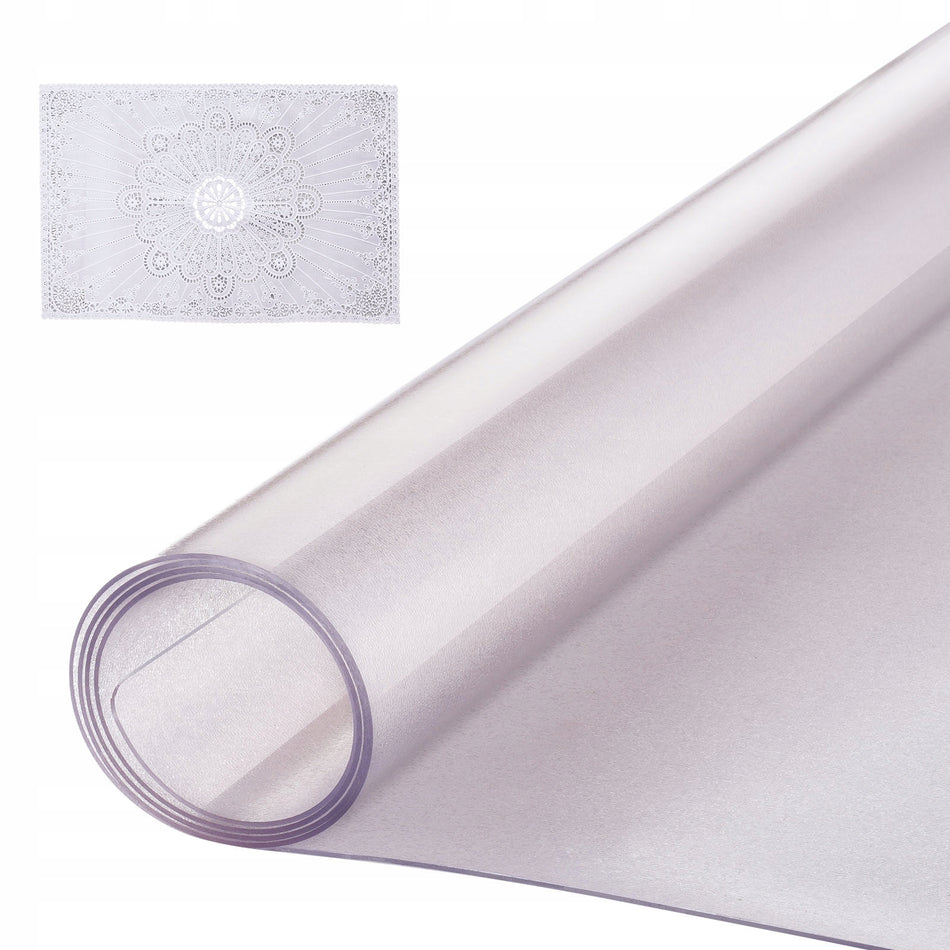 VEVOR PLASTIC TABLECLOTH 36X60 INCHES FROSTED PVC TABLE PROTECTOR 1.5MM