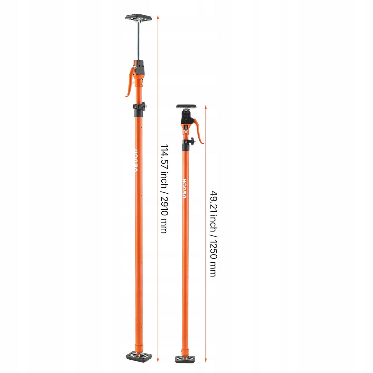 VEVOR ONE-HANDED CEILING SUPPORT TELESCOPIC 2 PCS 125-291 CM HEAVY-DUTY