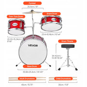 VEVOR 3-PIECE DRUM SET 14 BASS 10 SNARE 8 TOM