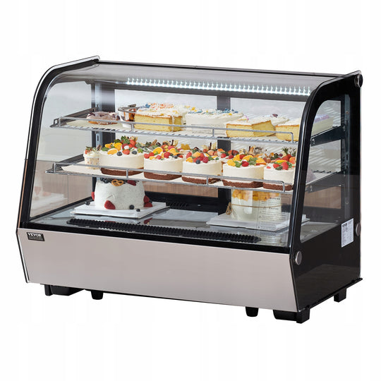 VEVOR COUNTERTOP REFRIGERATED DISPLAY CASE 146L LED TURBO COOLING PROFESSIONAL