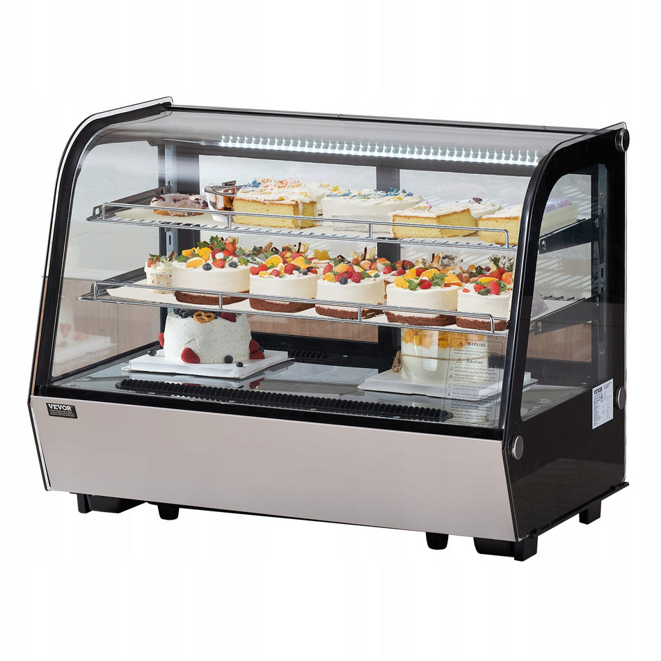 VEVOR COUNTERTOP REFRIGERATED DISPLAY CASE 146L LED TURBO COOLING PROFESSIONAL