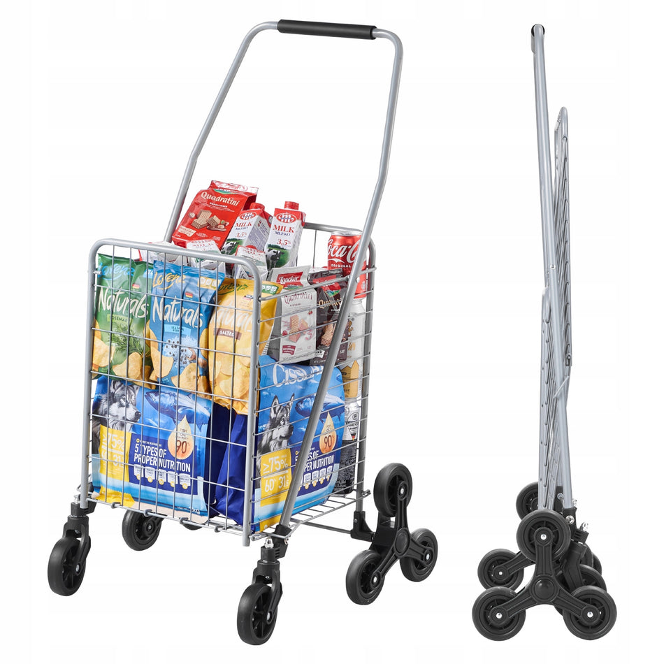 VEVOR 45L STAIR CLIMBER TROLLEY STRONG FOLDING SHOPPING TROLLEY FOR STAIRS