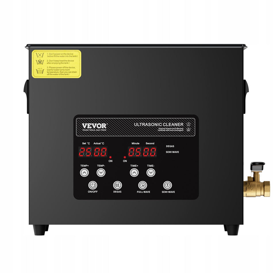VEVOR 6L ULTRASONIC CLEANER 180W DIGITAL TIMER HEATER