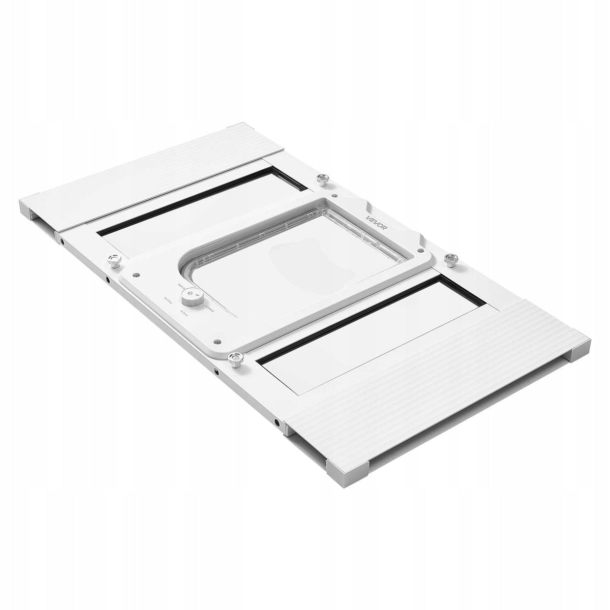 VEVOR CAT FLAP ADJUSTABLE 584-711 MM ALUMINIUM WHITE STRONG