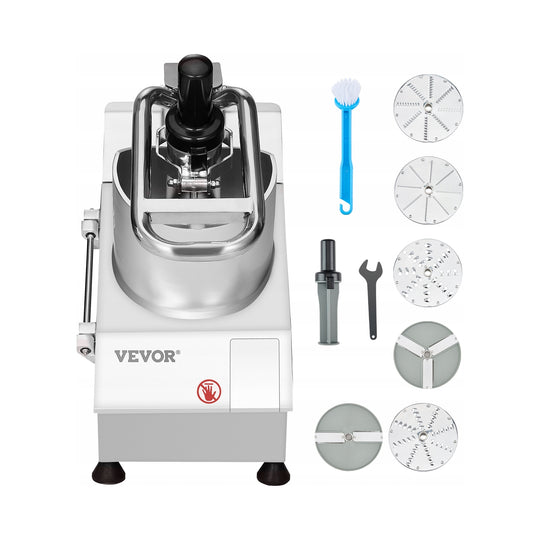 VEVOR PROFESSIONAL KITCHEN ROBOT VEGETABLE SLICER 750W 2 INLETS