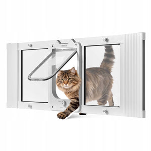 CAT FLAP VEVOR ADJUSTABLE 889-1016 MM ALUMINIUM STRONG WHITE
