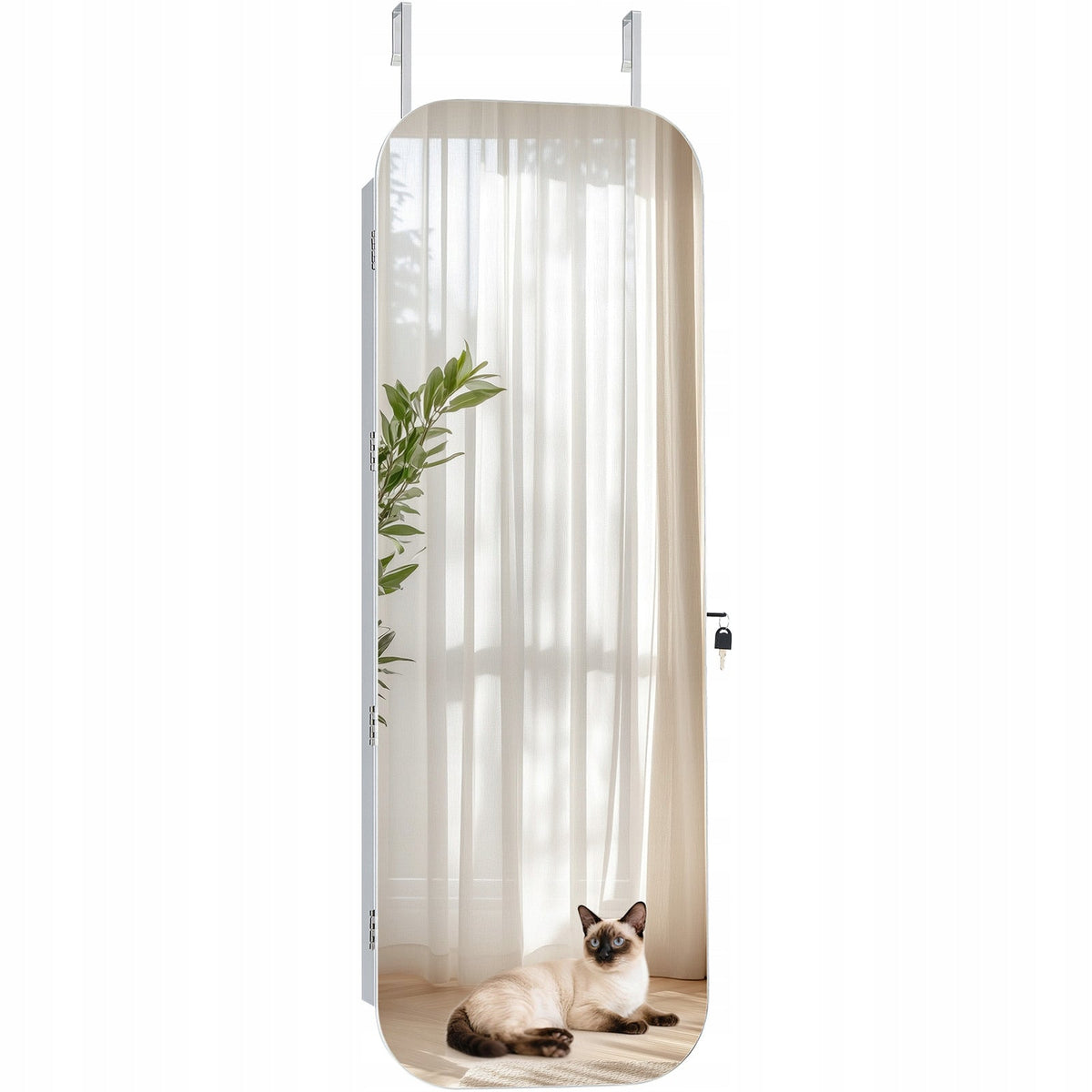 VEVOR JEWELRY CABINET WITH FULL-LENGTH MIRROR 108 CM STRONG