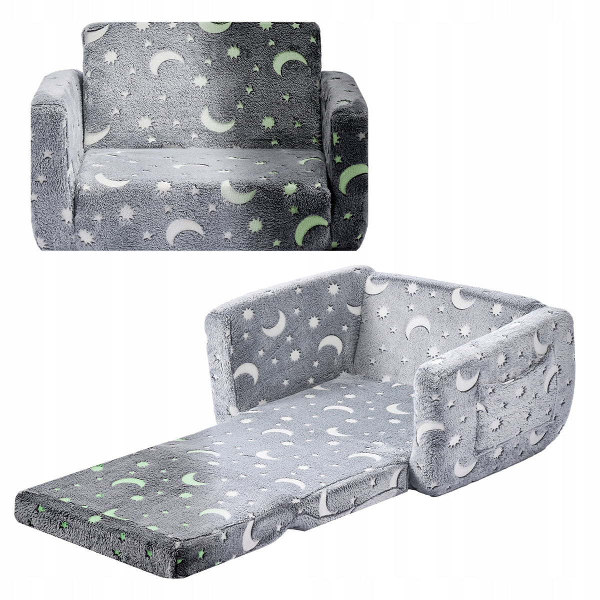 VEVOR FOLDABLE CHILDREN'S SOFA CHILD'S ARMCHAIR SPONGE FABRIC GLOWING