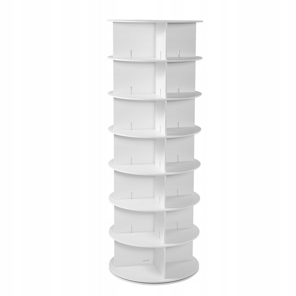 VEVOR 360 ROTATING SHOE RACK 7 TIERS FOR 28 PAIRS STRONG WHITE