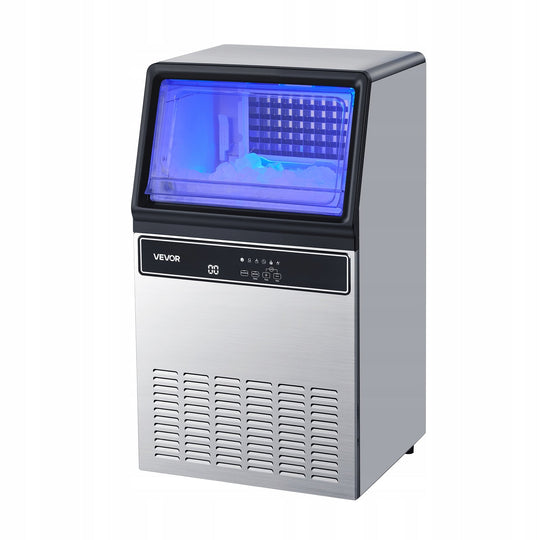 VEVOR COMMERCIAL ICE MAKER 59KG 15KG CAPACITY LED SELF-CLEANING