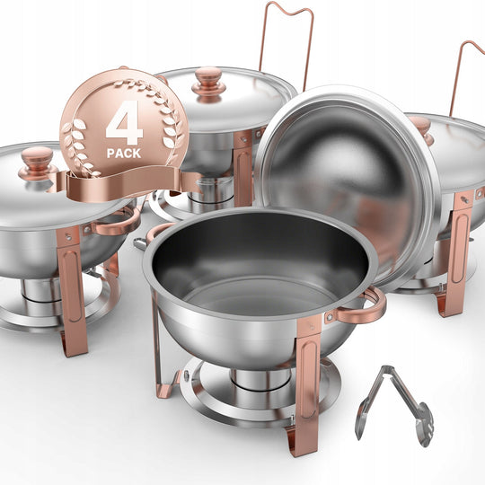 FOOD WARMER VEVOR CHAFING DISH BUFFET 4 CONTAINERS STEEL