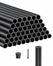 STAIR BALUSTRADE VEVOR 51 ELEMENTS ALUMINUM STAIR SPINDLE BLACK
