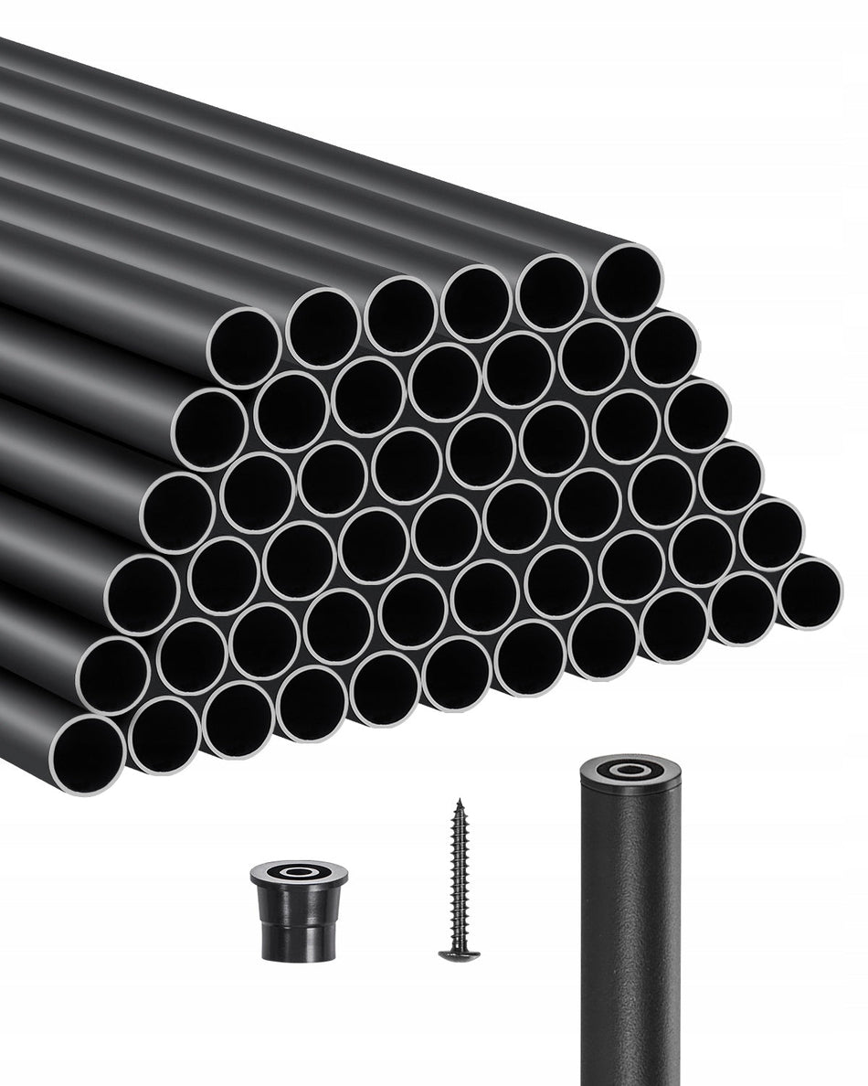 STAIR BALUSTRADE VEVOR 51 ELEMENTS ALUMINUM STAIR SPINDLE BLACK