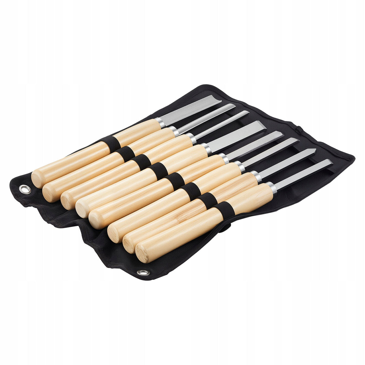 VEVOR WOOD LATHE CHISEL SET 8-PIECE CARBON STEEL BAG