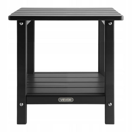 VEVOR STOLIK BOCZNY OGRODOWY Z TWORZYWA HDPE 45X38X44 CM SOLIDNY SZARY – Czarny 5
