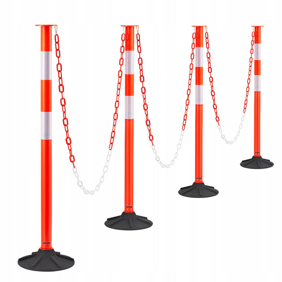 VEVOR 4-Piece 871mm Traffic Barrier Post with Weighted Base